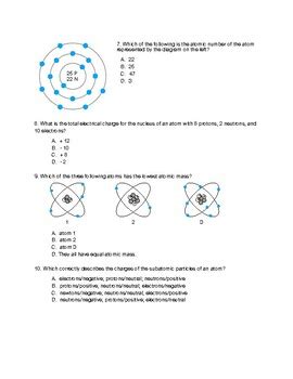 Atomic structure (practice) .